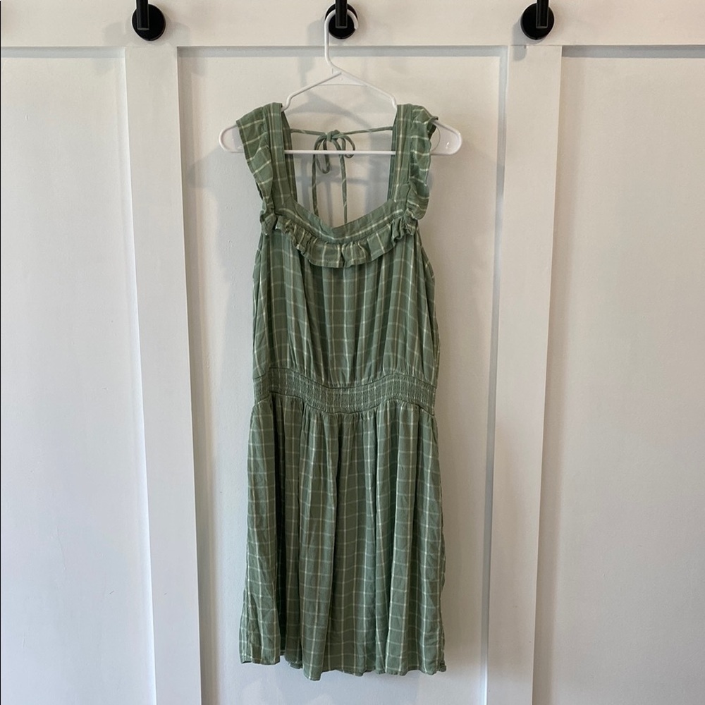 MAURICE’S Green Plaid Sleeveless Dress